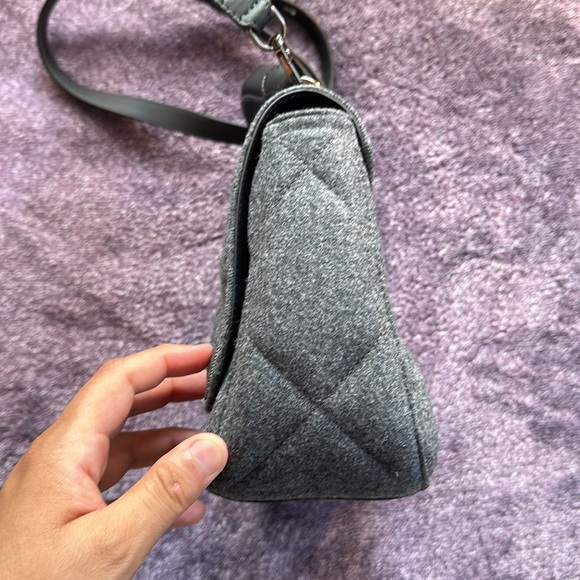 BRUNELLO CUCINELLI Quilted Wool and Leather Top-handle Bag W/ Monili Trim - Picture 13 of 16